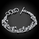 925 Silver Beads Chain Bracelets for Women
