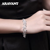 925 Silver Beads Chain Bracelets for Women