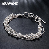 925 Silver Beads Chain Bracelets for Women