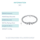925 Silver Beads Chain Bracelets Jewelry for Women Men