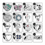 925 Silver Beads Charms DIY Bracelets Four Leaf Clover Flower Butterfly