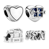 925 Silver Beads Charms DIY Bracelets Four Leaf Clover Flower Butterfly
