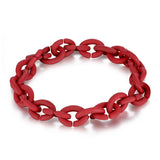 925 Silver Beads DIY Bracelet Chain Rubber X Bracelet Men's Gift
