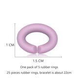 925 Silver Beads DIY Bracelet Chain Rubber X Bracelet Men's Gift