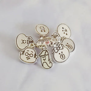 925 Silver Bear Interval String Beads Pendant Spacer Beads for European Bracelet