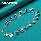 925 Silver Bells Charm Bracelet For Women Girls