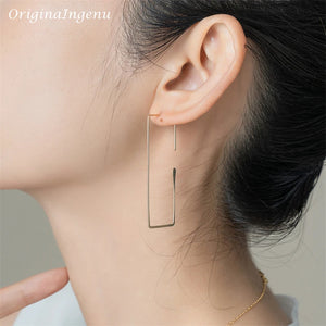 925 Silver Big Hoop Earrings Boho Vintage Jewelry Brincos Oorbellen Pendientes