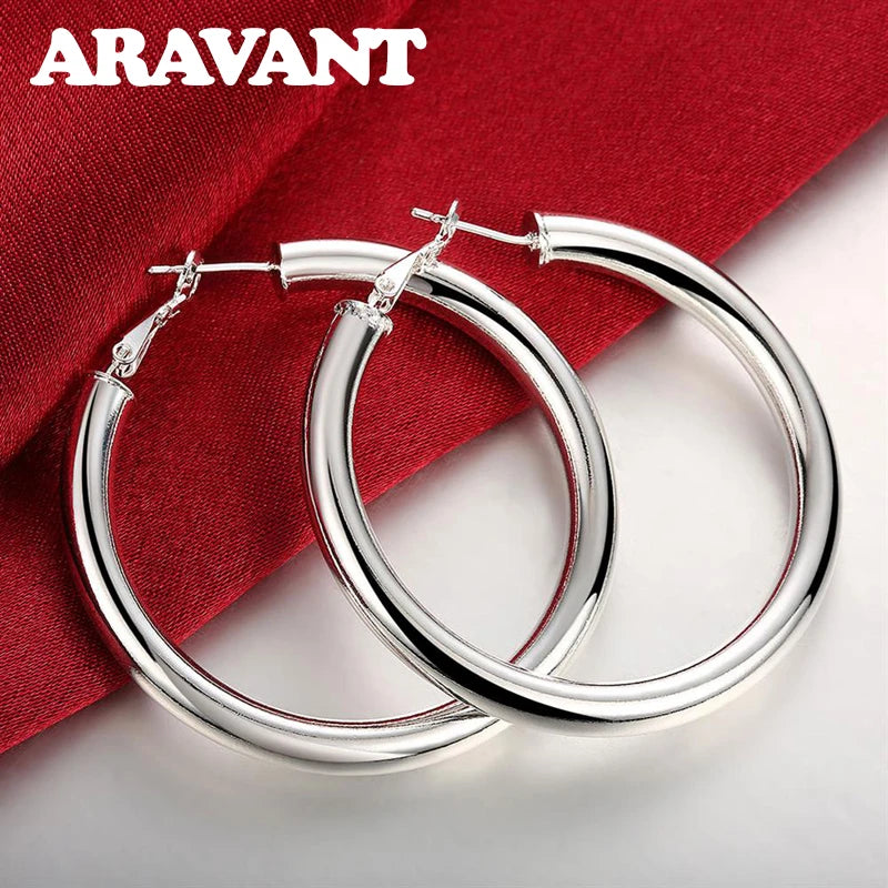 925 Silver Hoop Earrings For Women