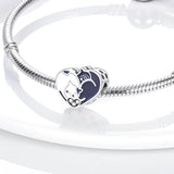 925 Silver Cat Paw Print Charm Bead for Bracelets