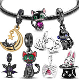 925 Silver Cat Paw Print Charm Bead for Bracelets