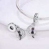 925 Silver Cat Paw Print Charm Bead for Bracelets