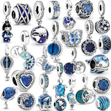 925 Silver Chameleon Charm Globe Beads Pendant for DIY Jewelry