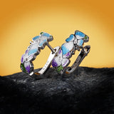 925 Silver Bohemia Butterfly Flower Earrings
