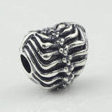 925 Silver Bone Heart String Beads for European Bracelet