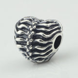 925 Silver Bone Heart String Beads for European Bracelet