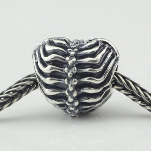 925 Silver Bone Heart String Beads for European Bracelet
