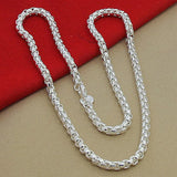 925 Silver Box Chain Necklace For Men Jewelry