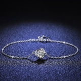 925 Silver Bracelet with Mozanstone for Women's Party