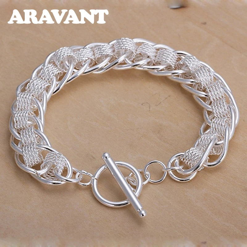 925 Silver Bracelet Chains Wedding Jewelry