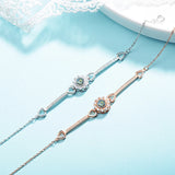 925 Silver Bracelet Zircon Crystal Love Projection Photo Bracelet