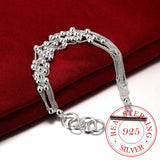 925 Silver Bracelet for Women with Tassel Beads