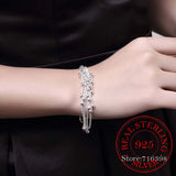 925 Silver Bracelet for Women with Tassel Beads