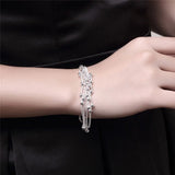 925 Silver Bracelet for Women with Tassels Beads