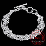 925 Silver Bracelet for Women with Tassel Beads