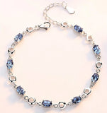 925 Silver Bracelet with Sea Diamond for Women Chain