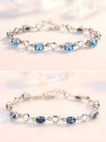 925 Silver Bracelet with Sea Diamond for Women Chain