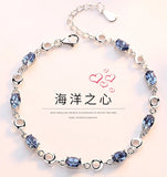 925 Silver Bracelet with Sea Diamond for Women Chain 16 + 3 Cm