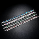 925 Silver Bracelets Full Zircon Charm Bangles