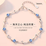 925 Silver Zircon Bangle Bracelet for Women