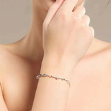 925 Silver Zircon Bangle Bracelet for Women