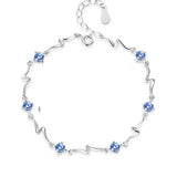 925 Silver Zircon Bangle Bracelet for Women