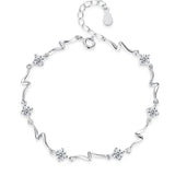 925 Silver Zircon Bangle Bracelet for Women