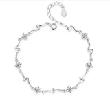 925 Silver Zircon Bangle Bracelet for Women