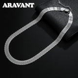 925 Silver Braided Chain Necklace Men Women Jewelry