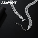 925 Silver Braided Chain Necklace Men Women Jewelry