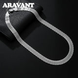 925 Silver Braided Chain Necklace Men Women Jewelry