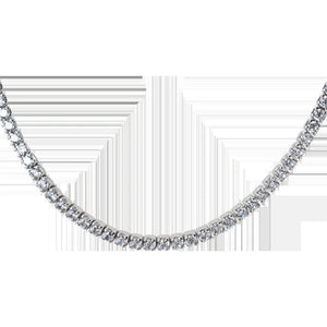925 Silver Crystal Choker Necklace for Women Wedding