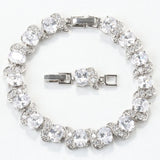 925 Silver Bridal Wedding Accessories CZ Bracelet Bangle For Women