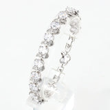 925 Silver Bridal Wedding Accessories CZ Bracelet Bangle For Women