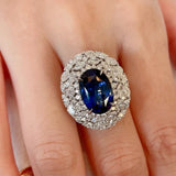 925 Silver Colorful Sapphire Adjustable Ring for Women