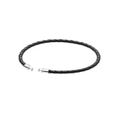 925 Silver Buckle Red Green Leather Bracelet for Women Men