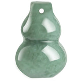 925 Silver Burmese Emerald Gourd Pendant Jade Necklace Men Vintage Jadeite