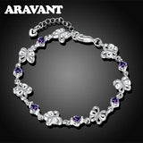 925 Silver Butterfly Bracelet Chains For Women Jewelry