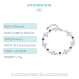 925 Silver Butterfly Bracelet Chains For Women Jewelry