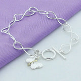 925 Silver Butterfly Charm Bracelet for Women