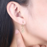 925 Silver Cat Zircon Earrings Female Crystal from Austrian Sweet Earrings